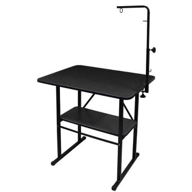 Imagem de Mesa De Tosa Com Prateleira Com Girafa Pet Shop Preta Black