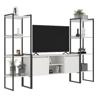 Imagem de Rack 2 Portas com Estante Clean Branco