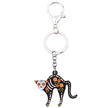 Imagem de ZALTAS Chaveiros De Gato Presente Para Mulheres Meninas Bolsas Femininas Pingentes JoiasMulticolr