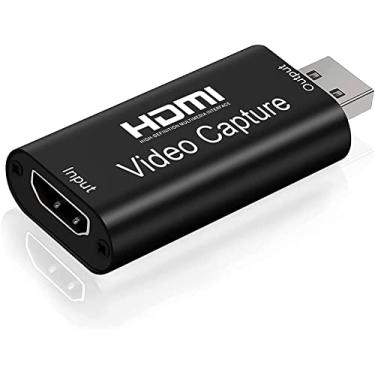 Imagem de Placa de captura de vídeo HDMI 4K, adaptador de captura de áudio para cartão de captura de jogo de cartão Cam Link para USB 2.0 dispositivo de captura de gravação para transmissão, transmissão ao vivo, videoconferência, ensino, jogos (branco)1