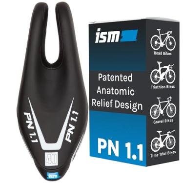 Imagem de ISM Selim acolchoado para bicicleta de estrada PN 1.1 – Assento de bicicleta sem nariz para bicicletas de estrada, contra o tempo, triatlo e cascalho – Assento de bicicleta confortável para homens e mulheres – Assento de bicicleta de estrada de desempenho para reduzir dormência