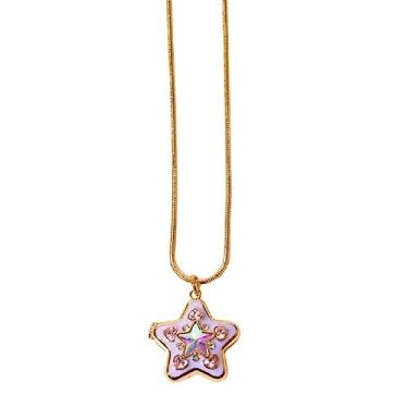 Imagem de Colar vintage com pingente de estrela corrente de pingente de cobre exclusivo punk rock gargantilha estilo gótico y2k corrente clavícula decoração hip hop colar egirl acessório joias estéticas