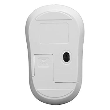 Imagem de Mouse sem fio, branco pequeno mouse óptico 1000DPI universal para laptop