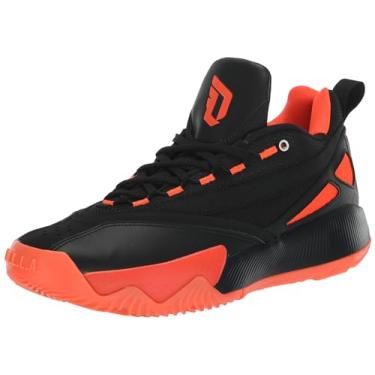 Imagem de adidas Originals Tênis unissex Dame Certified 2.0, preto/vermelho solar/prata metálico, 39 masculino, Preto/Vermelho Solar/Prata Metálico, 8.5 Women/7.5 Men