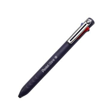 Imagem de Pentel Caneta Esferográfica iZee 1.0mm 4 Cores Tinta Verde Preto Vermelho e Azul Claro Corpo Violeta SM/BXC470DV