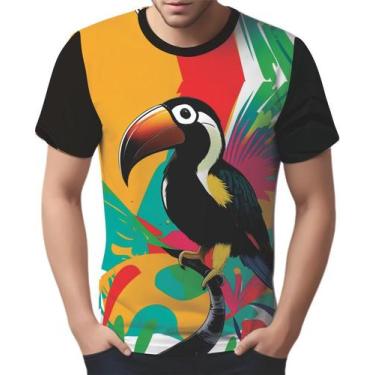 Imagem de Camisa Camiseta Tshirt Estampa Tucano Pop Art Retrato Hd  - Enjoy Shop