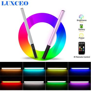 Imagem de Luxceo q508a led rgb luz de vídeo 3000k-6000k 36 cores estúdio foto iluminação barra controle remoto