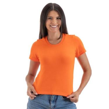 Imagem de Blusa Feminina Tshirt Algodão Camiseta Baby Look Slim Fit 24 - L N Ace