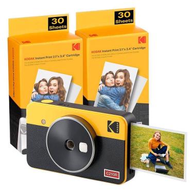 Imagem de Câmera e Photo Printer Instantânea Mini Shot 2 Retrô Kodak Amarela - PM00S116A5