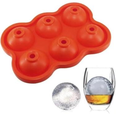 Imagem de Forma Gelo Silicone Redondo Bar Esferas Whisky Bebida Vodka (cores variadas)