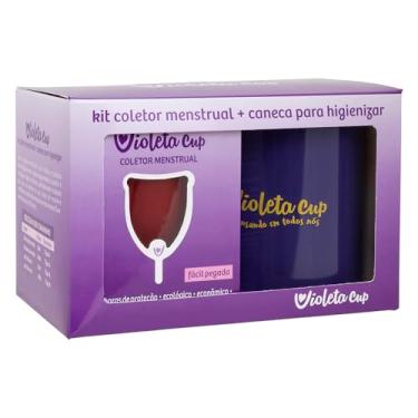 Imagem de Violeta Cup Kit Coletor Menstrual B Vermelho + Caneca Higienizadora Vermelho Tipo B Mulheres Com Até 29 Anos E Sem Filhos E/Ou Com Colo Do Útero De Altura Baixa