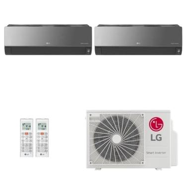 Imagem de Ar-Condicionado Multi Split Inverter LG 21.000 (1x Evap HW Artcool 9.000 + 1x Evap HW 18.000) Quente/Frio 220V