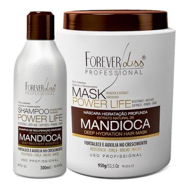 Imagem de Kit Forever Liss Mandioca Shampoo 300ml + Máscara 950g Mandioca Power Life