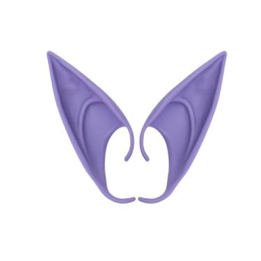 Imagem de Brincos de orelhas de elfo de fada de Halloween colorido doce legal clipe de orelha sem furos de orelha orelhas de duende pontiagudas macias cosplay para mulheres meninas presentes de festa joias, Silicone, silicone
