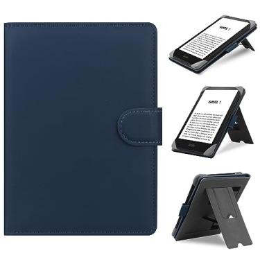 Imagem de HoYiXi Capa universal compatível com 15.2 cm-17.3 cm Kobo/PocketBook/Tolino/Sony E-Book eReader Kindle Paperwhite/Kobo Clara HD/Kobo Clara 2E capa de couro com suporte para e-book eReader de 6 a 6,8