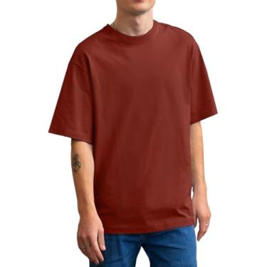 Imagem de Camiseta masculina ultra macia de viscose de bambu, gola redonda, leve, manga curta, elástica, refrescante, casual, básica, Vencedor, P