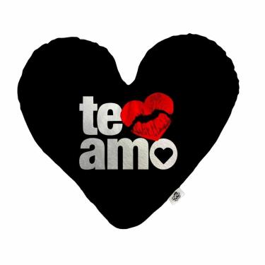 Imagem de Almofada Coração Pelúcia Te Amo Namorados Tamanho:M