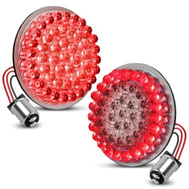 Imagem de LX-LIGHT Par de 2" Bullet Style 1157 Kit de luz de seta traseira de LED compatível com motocicletas Dyna Softail Touring Street Glide Road King 1986-2023 Honda Yamaha