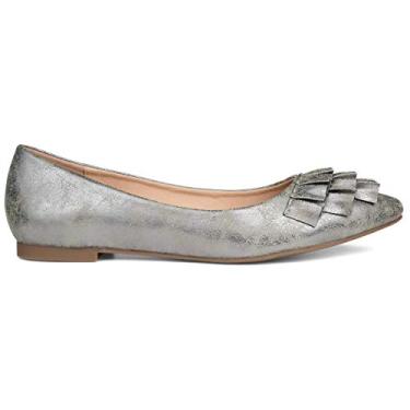 Imagem de Brinley Co. Sapatilha feminina com babados, Pewter, 7