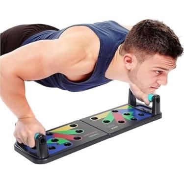 Imagem de Apoio Para Flexão De Braço Prancha Peitoral Ombros Costas Triceps Suporte Multifuncional Placa Push Up Treino De Resistência Musculação em Casa Funcional Multi Exercícios