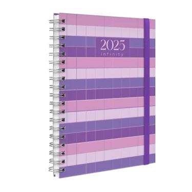 Imagem de Agenda Planner Semanal 2025 Plus Infinity Listras Lilás