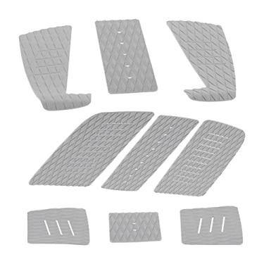 Imagem de Vomeko almofada de tração para prancha de surf, 9 peças, almofada de tração para prancha de surf de espuma eva, adesivo super forte de 3.m para placa de remo longboard (Grey)