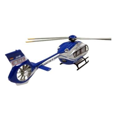 Imagem de harayaa 1:87 1/87 Airbus H145 Helicóptero Avião em miniatura Desktop Prateleira de escritório Helicóptero Modelo de liga para adolescentes Presentes de