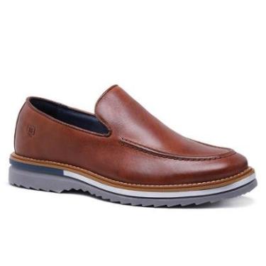 Imagem de Sapato Masculino Mocassim Casual em Couro Caramelo Sola Borracha 2400C-Feminino