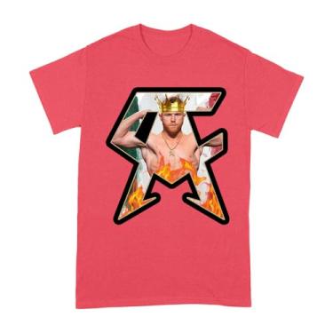 Imagem de Camiseta Canelo Alvarez Crowned Champion - Design monograma CA, Vermelho, 4G