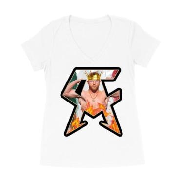 Imagem de Camiseta Canelo Alvarez Crowned Champion - Design monograma CA, Branco, P