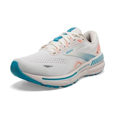Imagem de Brooks Tênis de corrida feminino Adrenaline GTS 23, Coco, mamão, azul, 40