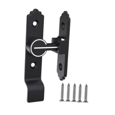 Imagem de WeiLaiKeQi Fechadura de porta de celeiro Trava de tela Travas de porta de celeiro Liga de zinco Travas de parafuso resistentes Trava de portão de segurança, Luminoso