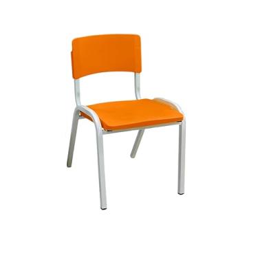 Imagem de Ecom Home - Cadeiras Iso Infantil Escolas Creche Prática Colors Aço (Laranja)