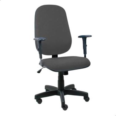 Imagem de Cadeira de Escritório Presidente Giratória Ergonômica Cinza – Conforto, Suporte e Estilo - Escritex