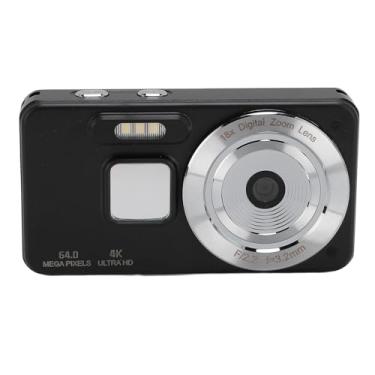 Imagem de Câmera Digital, 4K 64MP 18x Zoom Autofoco Anti-vibração Câmera para Vlogging Tela LCD HD de 2,8 polegadas 16 Filtros de Beleza Câmera Compacta com Flash Incorporado (Preto)