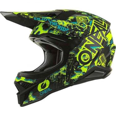 Imagem de Capacete Oneal 3Series Assault V.22, Preto/Amarelo, 58