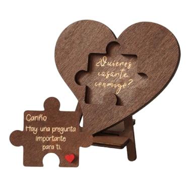Imagem de Dvehdbay Quebra-cabeça Coração Romântico Unissexo - Madeira Compensada, 10x11.4cm, 1 Unidade, Adulto