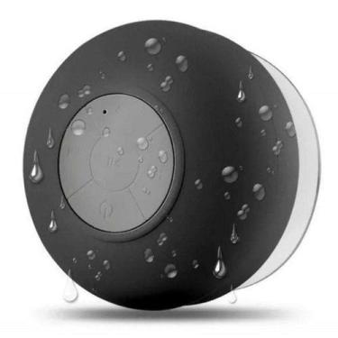 Imagem de Mini Caixinha Som Bluetooth Prova Água para Banheiro Ventosa PT - BC B