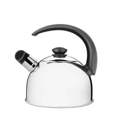 Imagem de Chaleira Tramontina com Apito em Aço Inox Cabo Preto 2,1  L, 2,1L, Pra