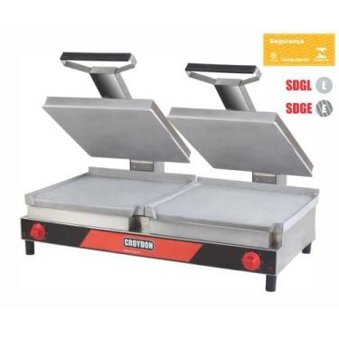 Imagem de Sanduicheira Dupla Estriada Croydon Sdge 86x40 Elétrica, 110V