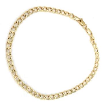 Imagem de Pulseira de Ouro 18K Groumet 21cm 3,00mm a 4,5mm (fina) - Elegancy Joi
