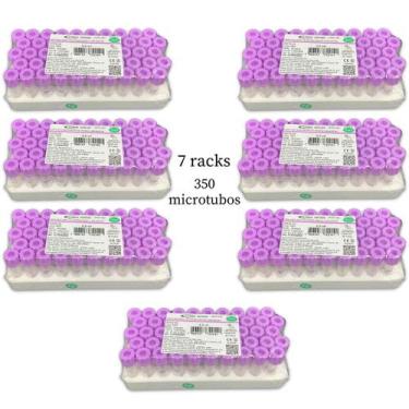 Imagem de Microtubo Edta K2 0.5ml Tubo Edta Roxo Kit Com 350 Mini Tubo - LABORIM