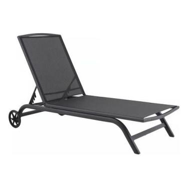 Imagem de Espreguicadeira Com Rodas 4 Posicoes Aluminio Ate 150kg - Just Home Co