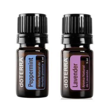 Imagem de Kit óleos essenciais 1 óleo Lavanda 5ML + 1 óleo Peppermint 5ML - Mais