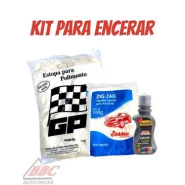 Imagem de Kit Cera Colorida Automotiva Premuim Liquida Carro 200ml Radnaq + Esto
