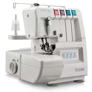 Imagem de Máquina de Costura Elgin Portátil Overlock 1000 127V Branca, Branco, 1