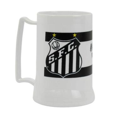 Imagem de Caneca Branca Gel Isolante Térmico 400Ml - Santos - Tasco