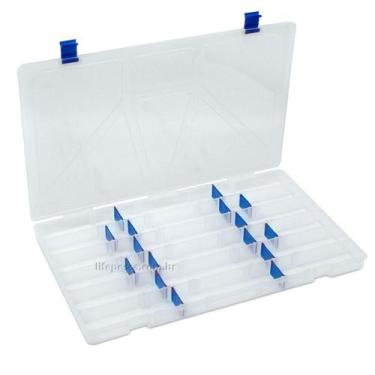 Imagem de Estojo Para Iscas Transparente C/ 24 Divisões Várias Cores - Life Pesc