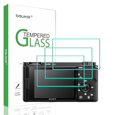 Imagem de beukei (Pacote com 3) Projetado para Sony Alpha ZV-E10 ZVE10 ZV-1F ZV1F ZV-1 II ZV-1 ZVI ZV1II Protetor de Tela de Câmera Vidro Temperado, Dureza 9H