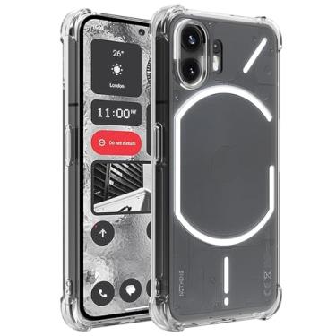 Imagem de Yerebel Capa para Nothing Phone 2, capa fofa Nothing Phone Two A065, capa de silicone de borracha macia TPU transparente e flexível para celular Nothing Phone 2 transparente